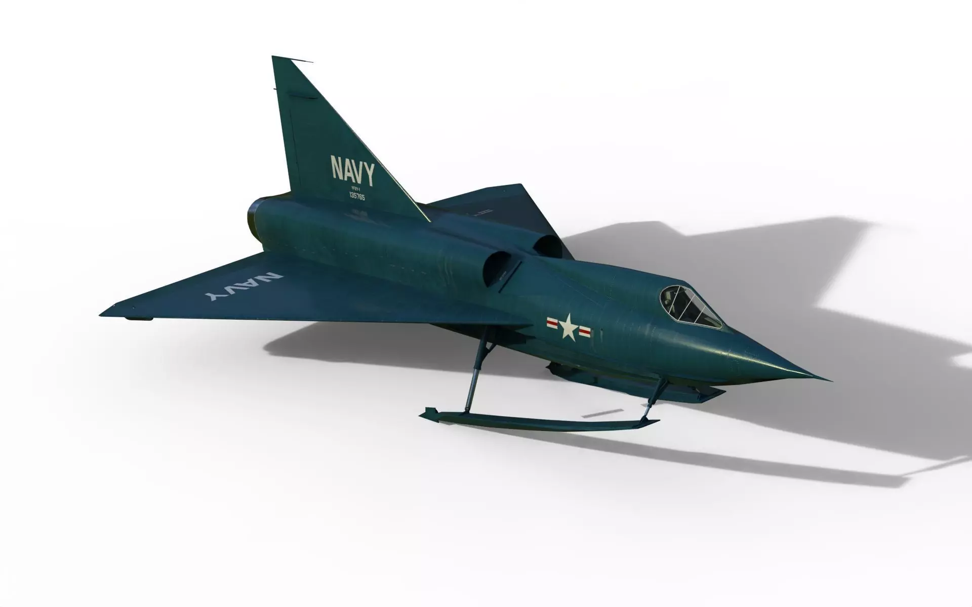 Convair YF2Y Sea Dart 3D model_0