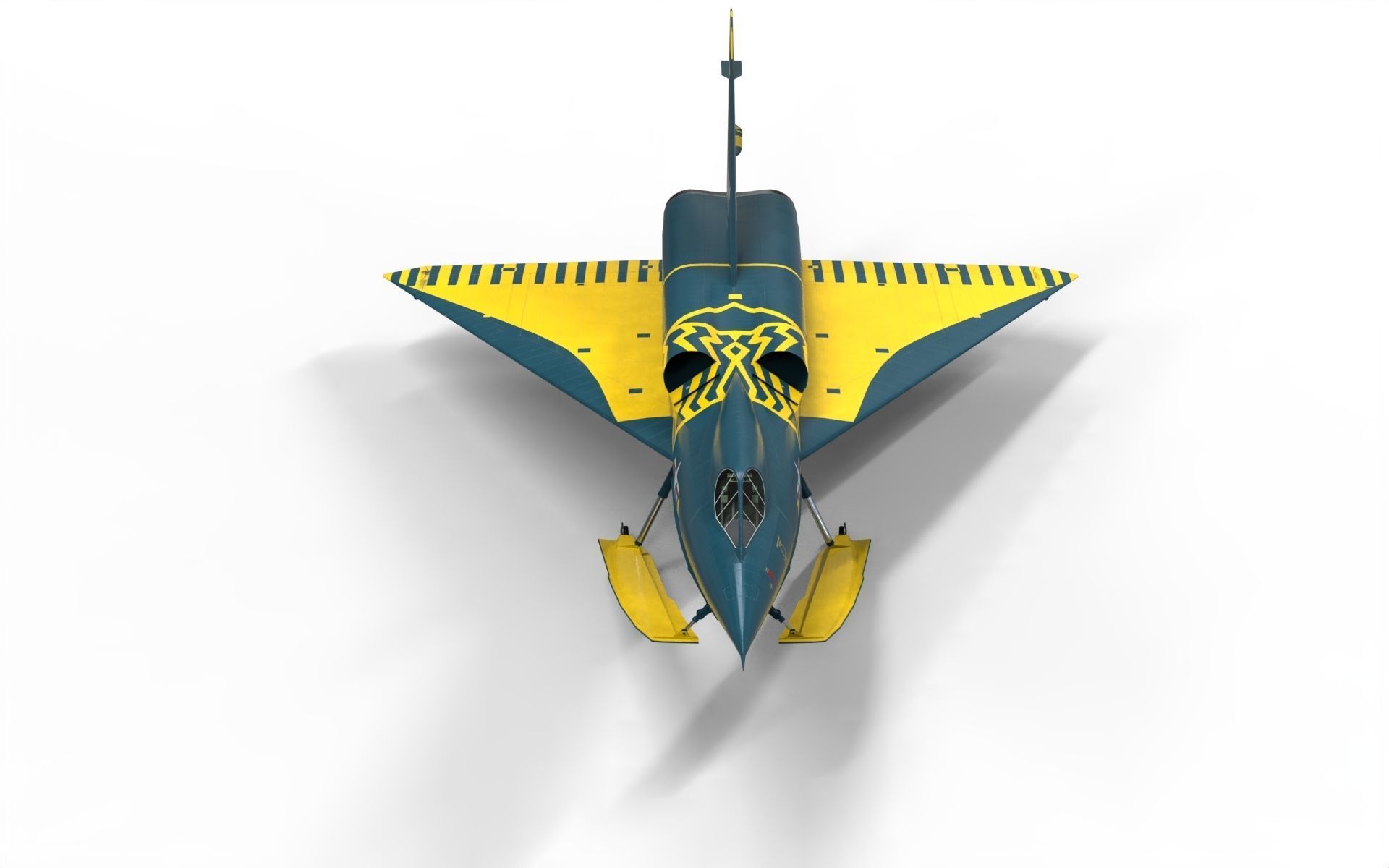 Convair YF2Y Sea Dart 3D model_8