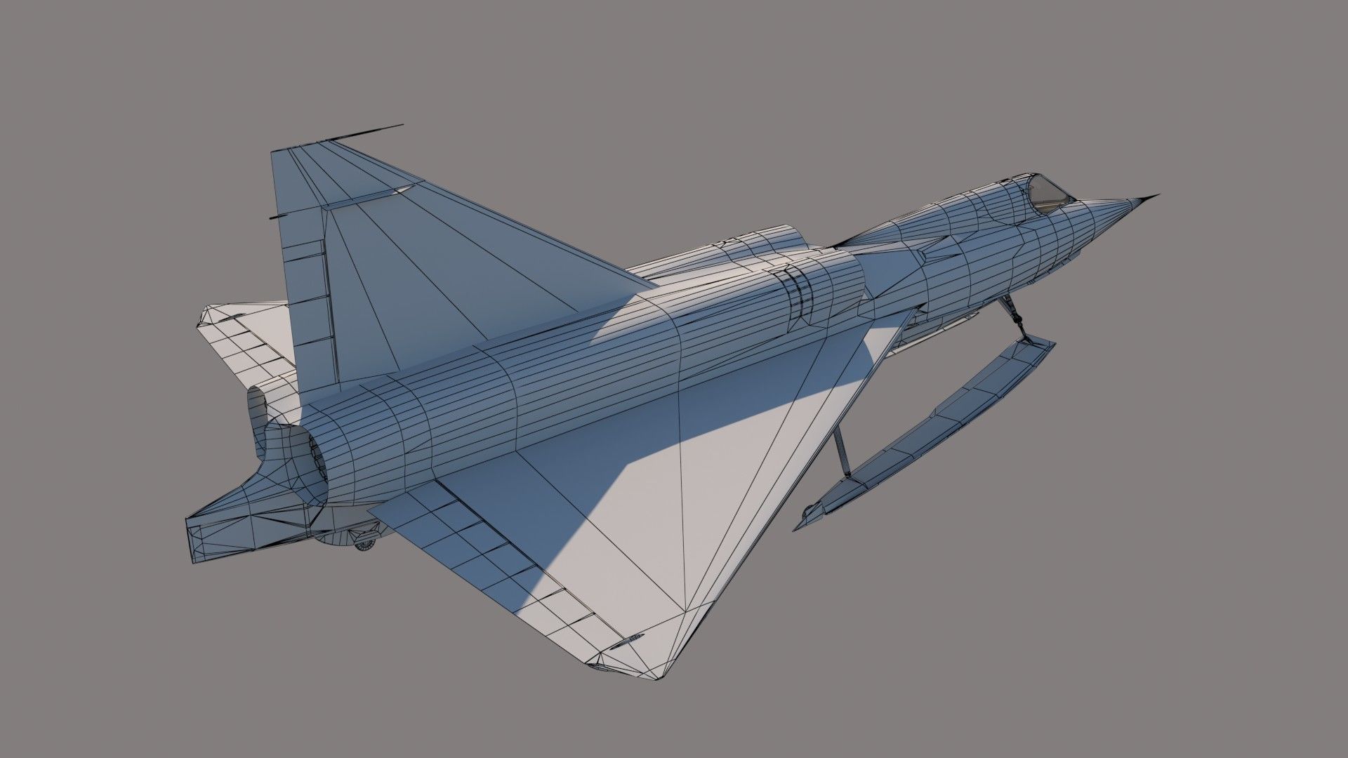 Convair YF2Y Sea Dart 3D model_15