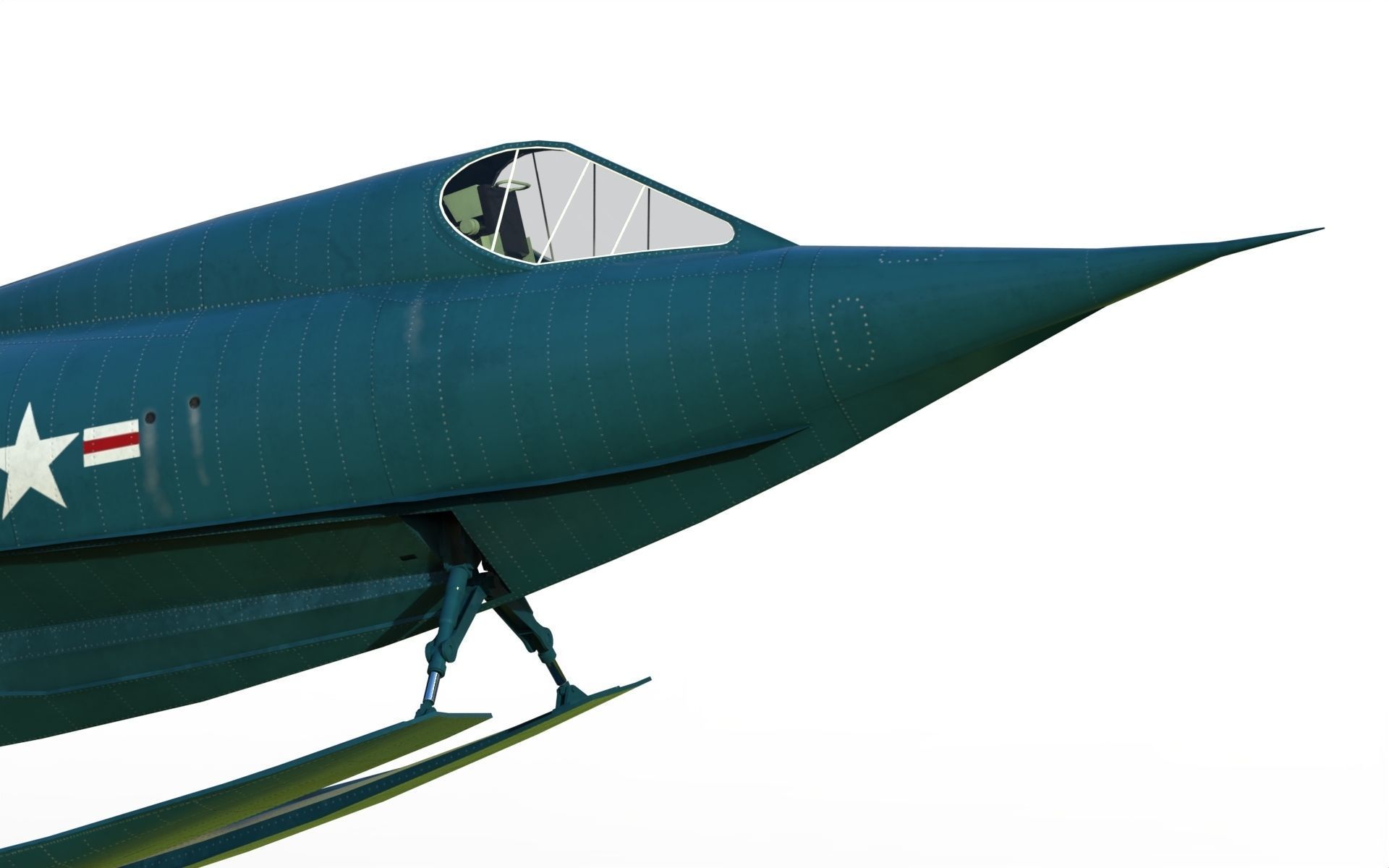 Convair YF2Y Sea Dart 3D model_2