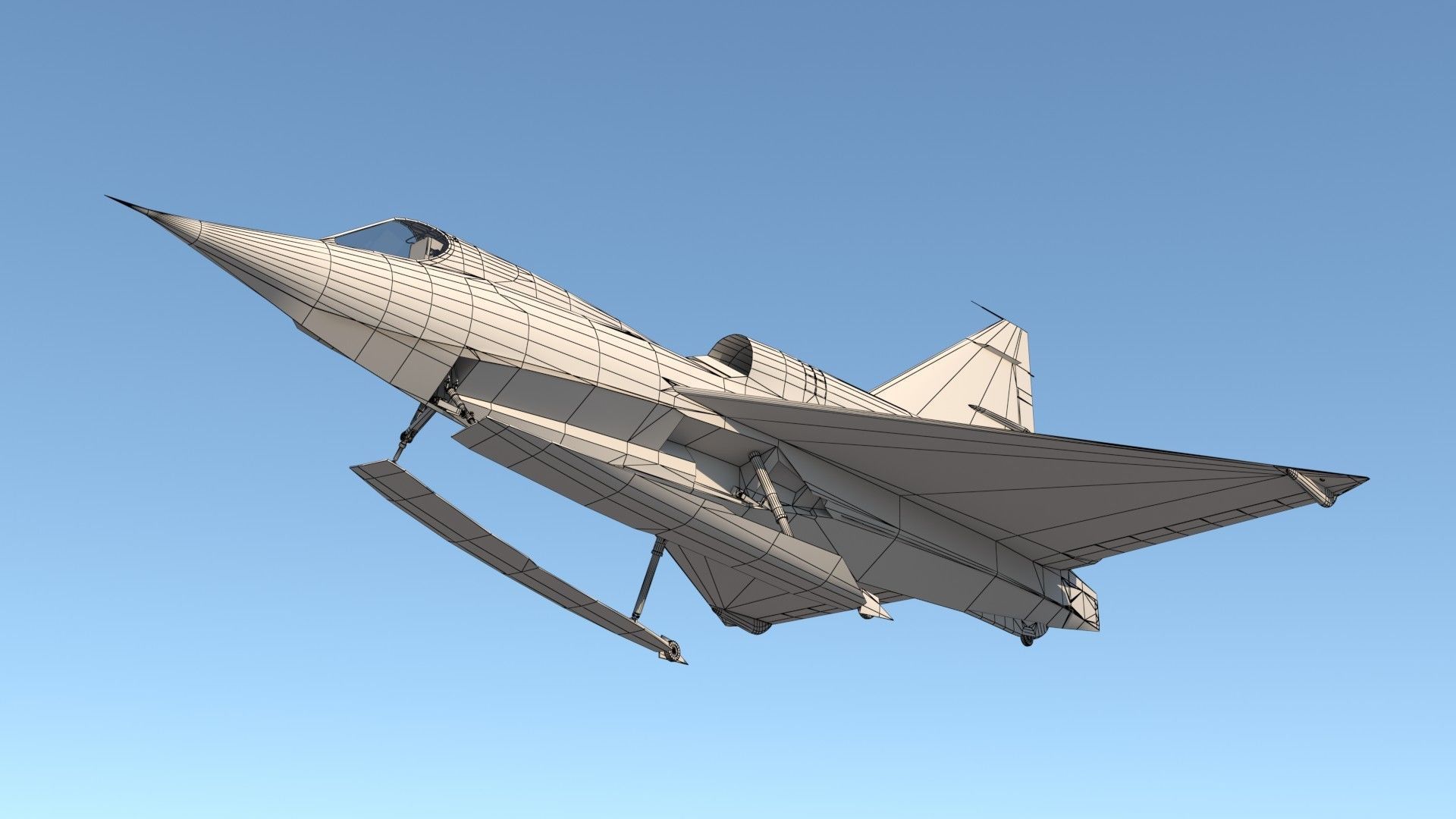 Convair YF2Y Sea Dart 3D model_16