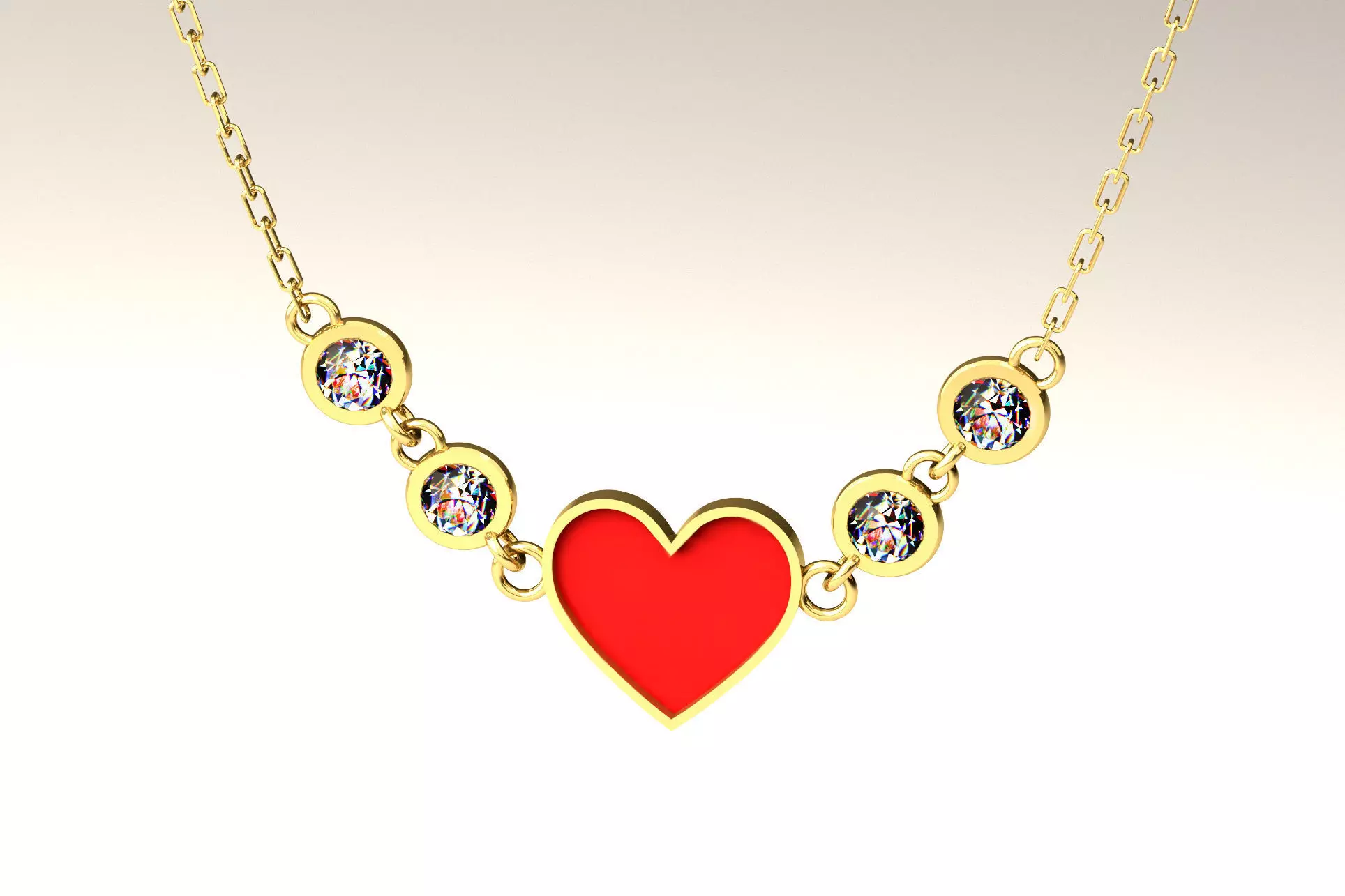 Heart Pendant P 033 3D print model_0