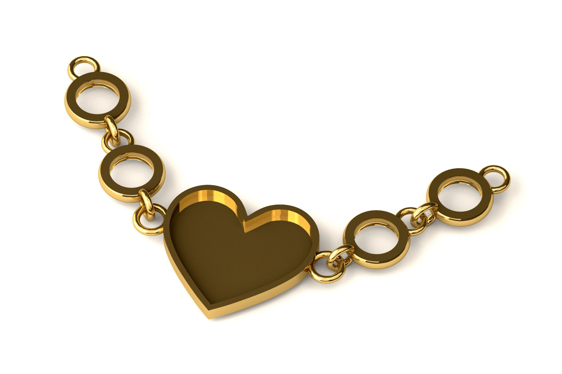 Heart Pendant P 033 3D print model_2