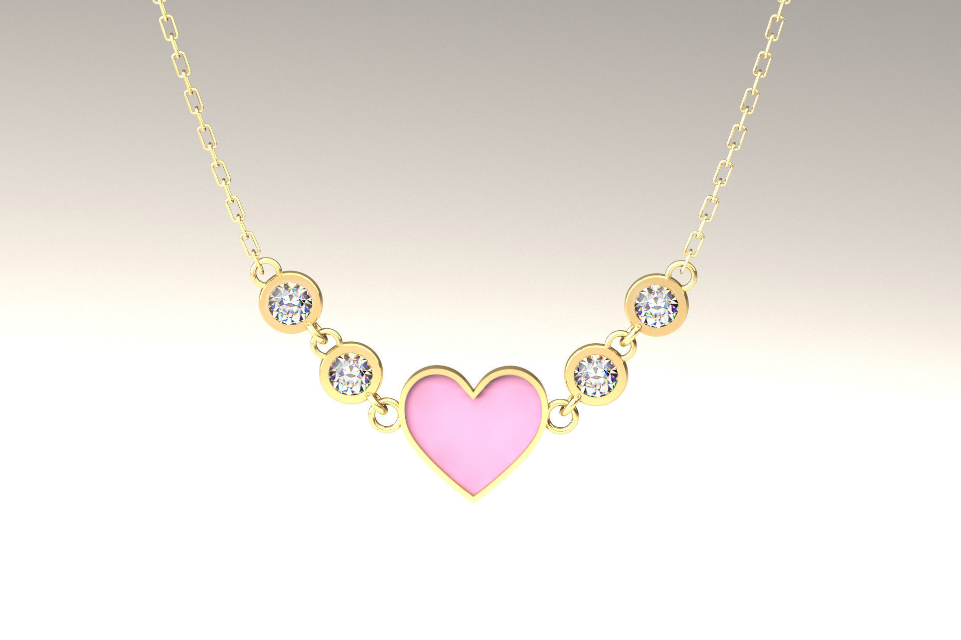 Heart Pendant P 033 3D print model_1