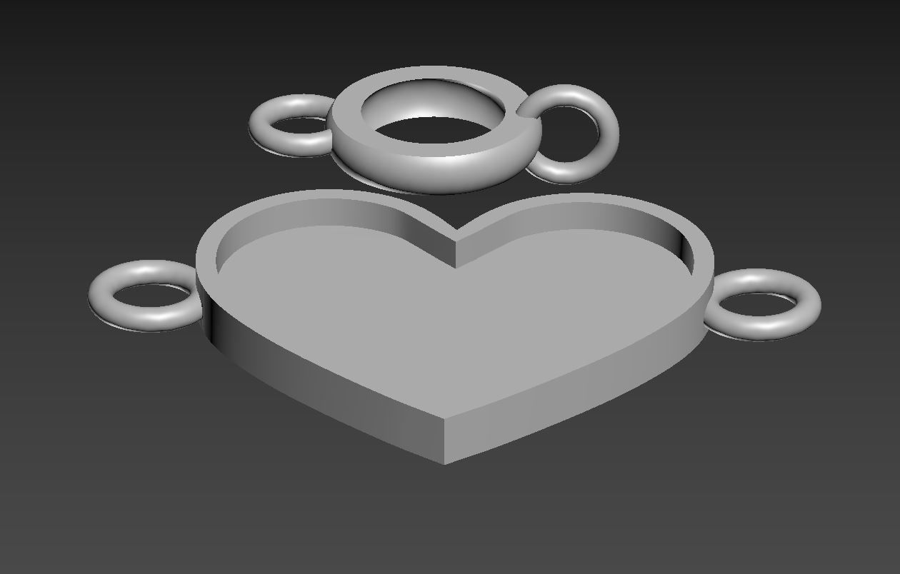 Heart Pendant P 033 3D print model_6