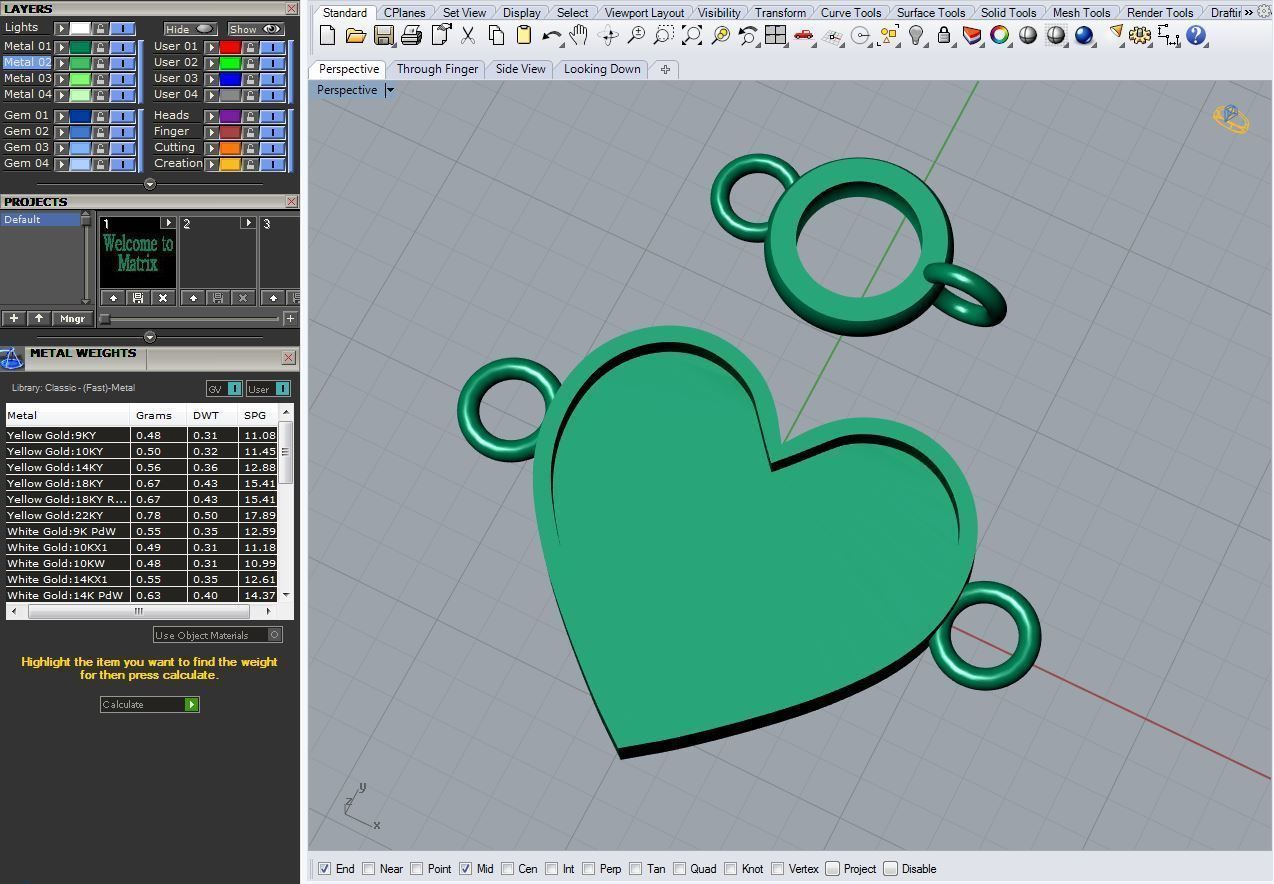 Heart Pendant P 033 3D print model_5