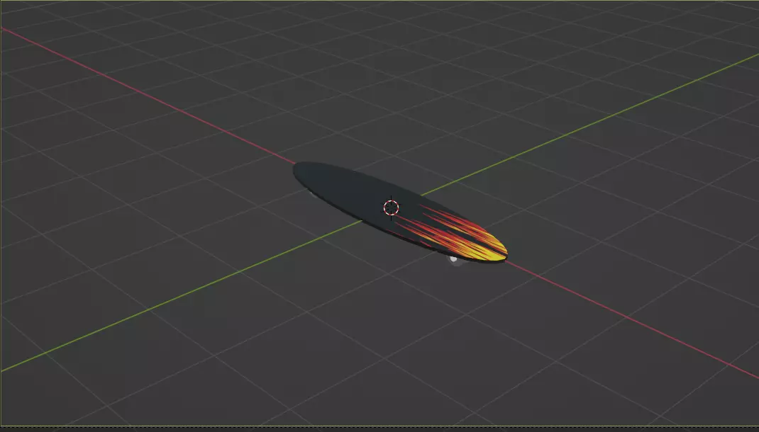 fire skate board 3D model_0