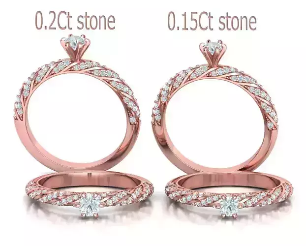 Solitaire Rings Collection Two rings with discount