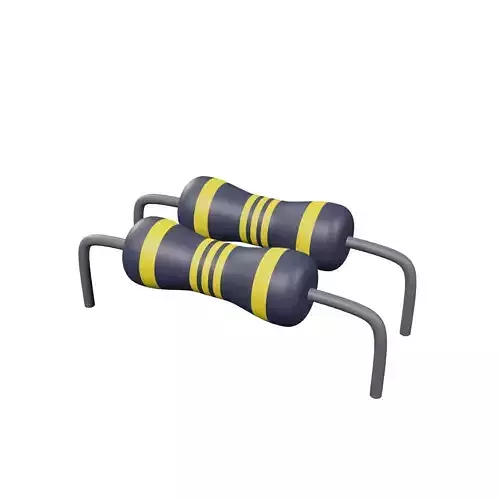 Resistor 3D Models Low-poly 3D model