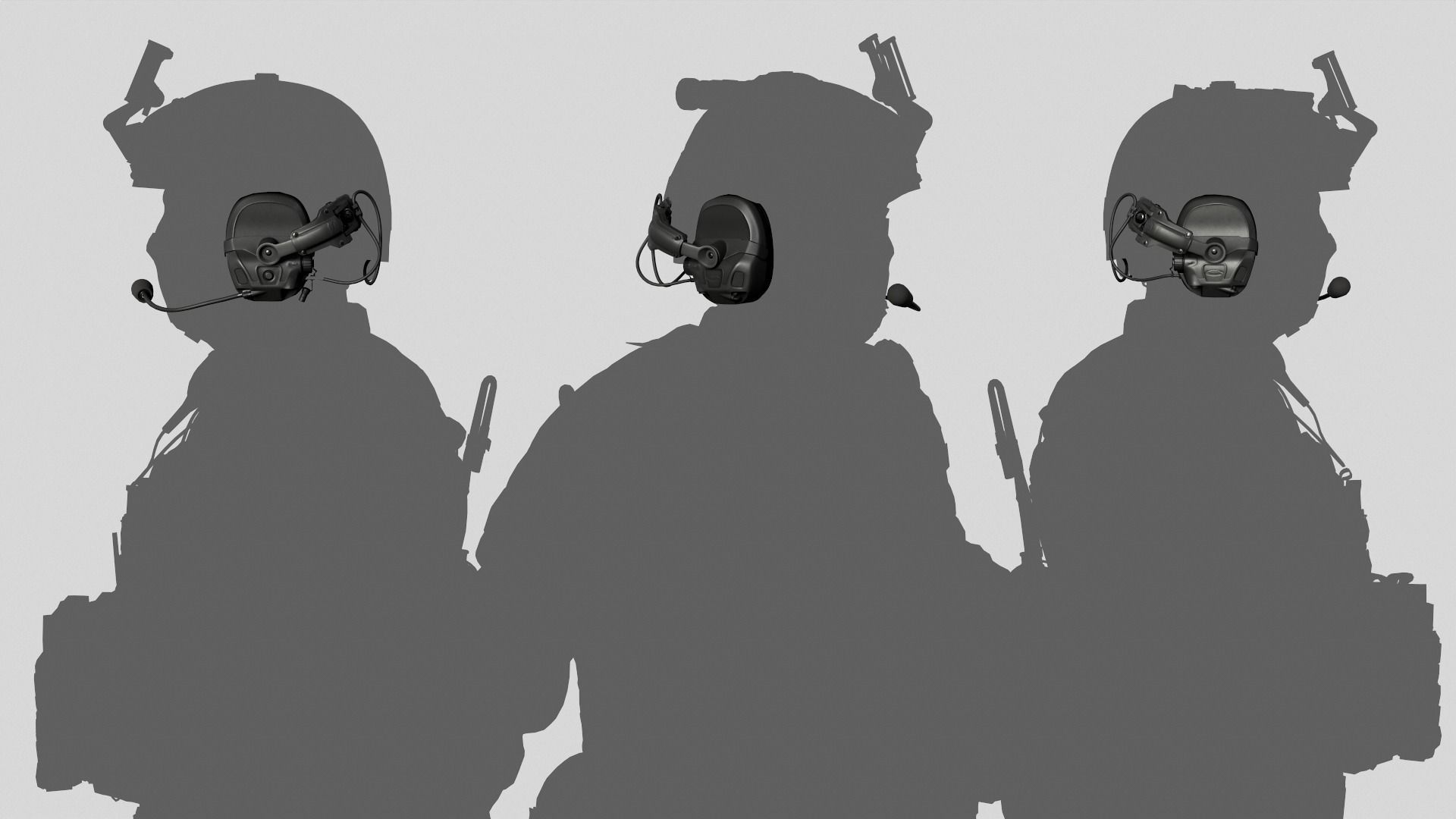 OPS Core AMP Headset Low-poly 3D model_7