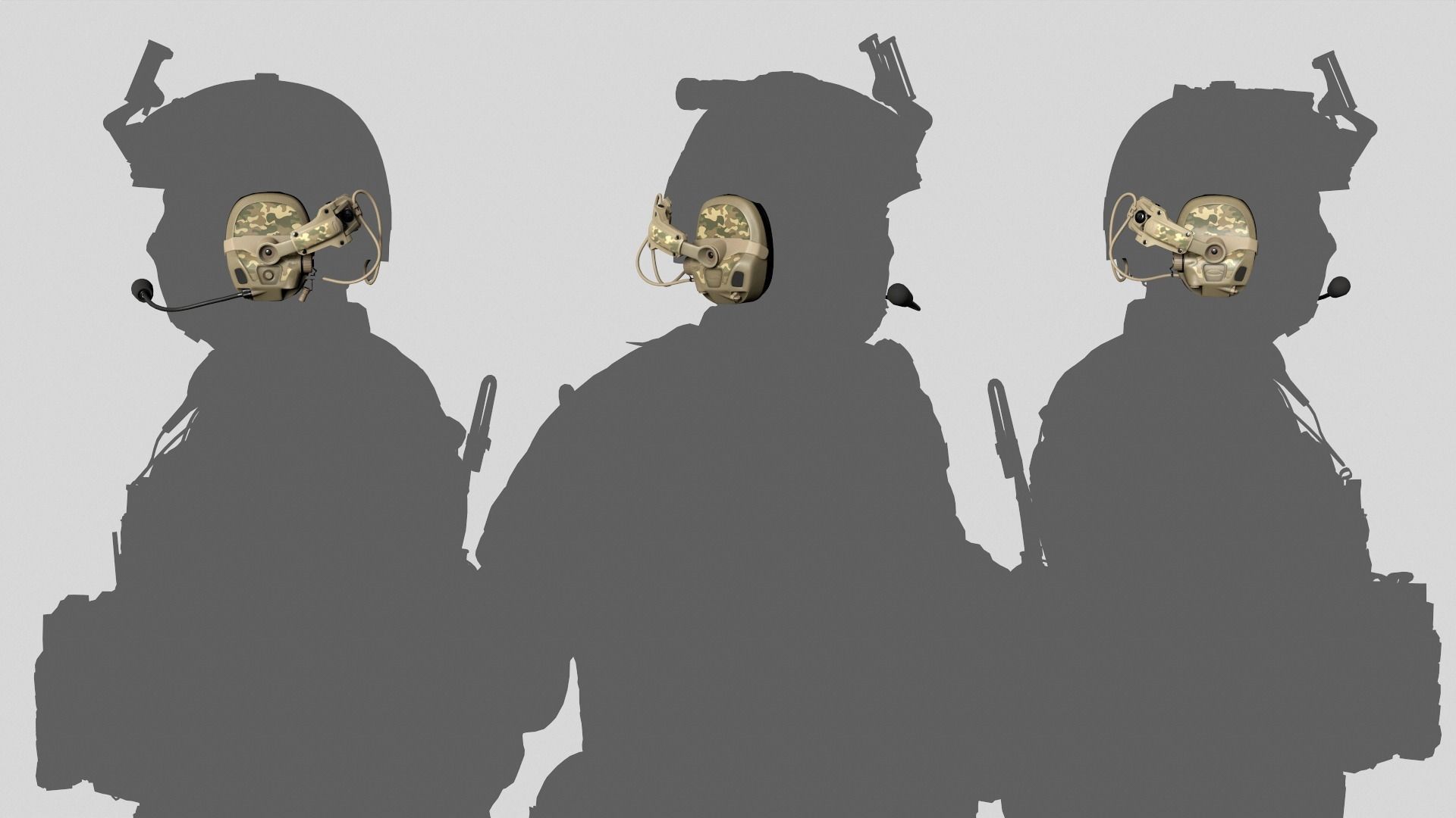 OPS Core AMP Headset Low-poly 3D model_4