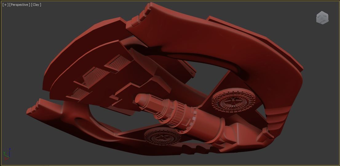 Talon fighter 3D print model_3