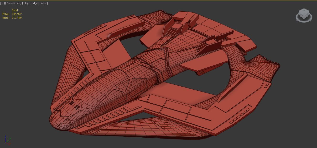 Talon fighter 3D print model_2