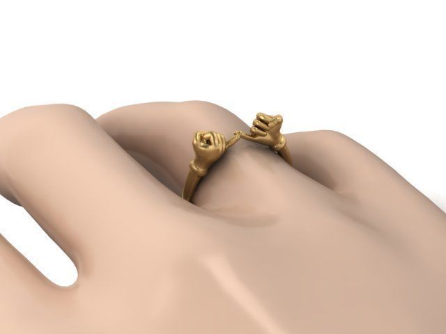 hand ring 3D print model_1