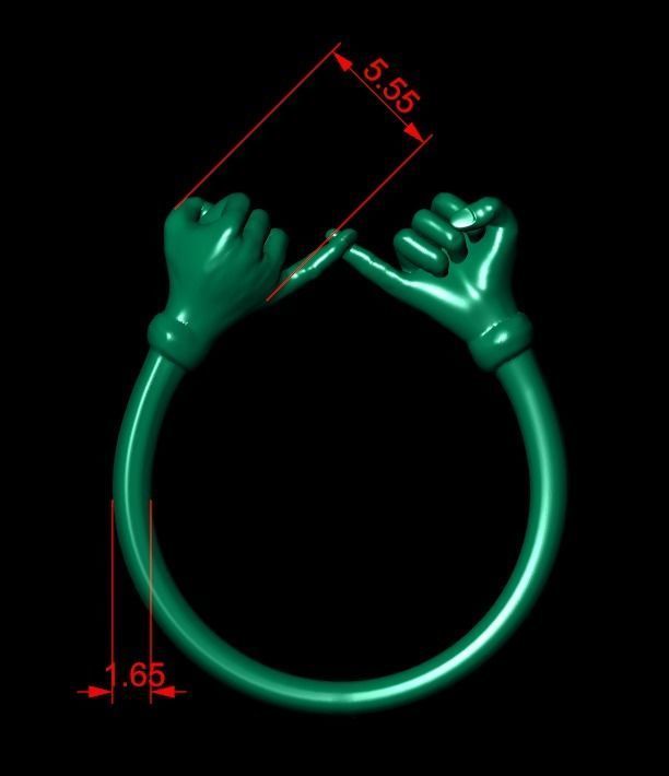 hand ring 3D print model_11