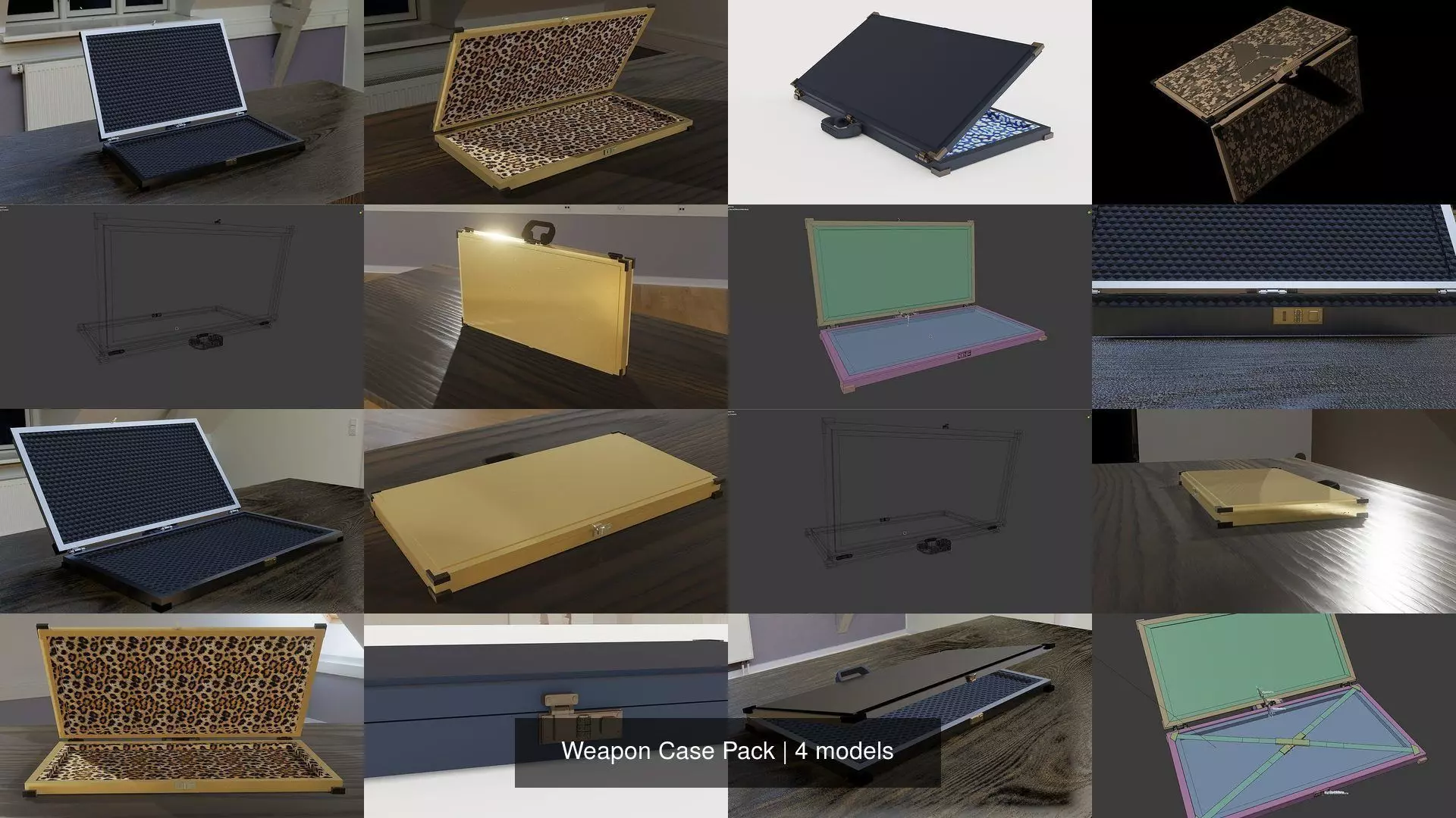Weapon Case Pack 3D Model Collection_0