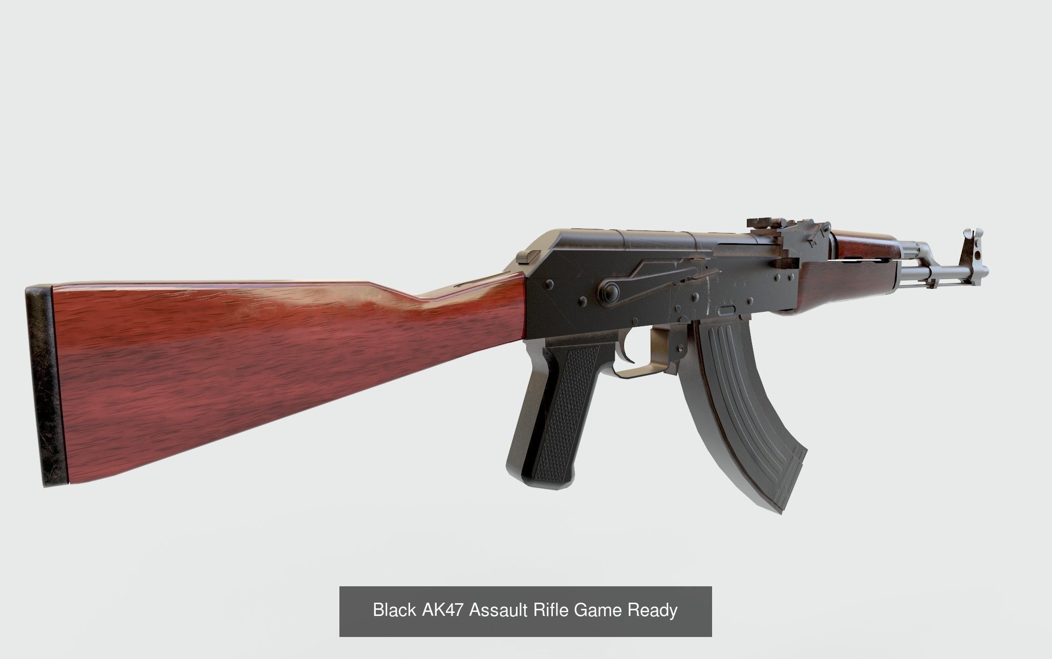 AK47 Assault Rifle Game Ready Pack 3D Model Collection_5