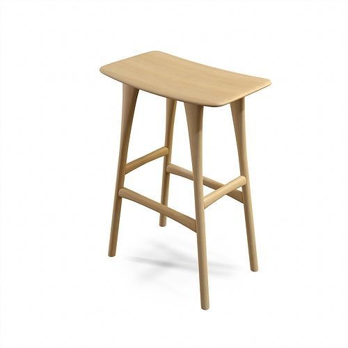 Osso barstool oak  3D model