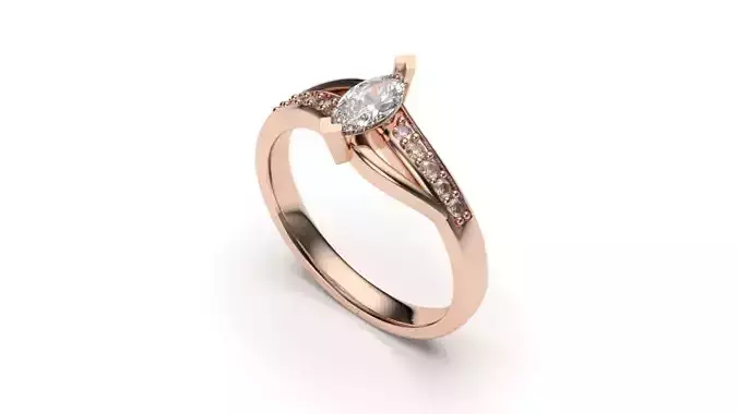 solitaire with ring sizes 7 part S9 3D print model