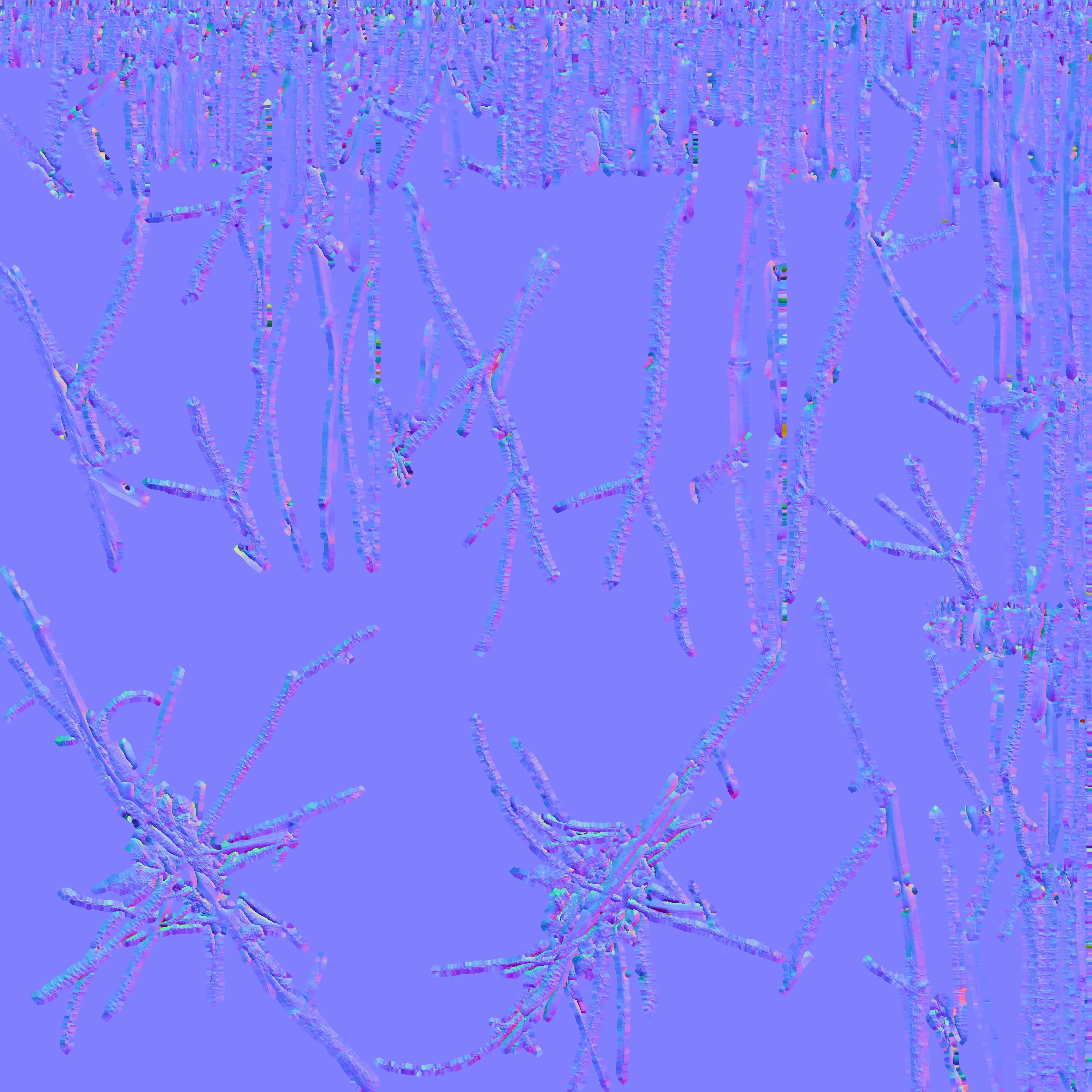 PBR bark ball scatter sticks heap Low-poly 3D model_13