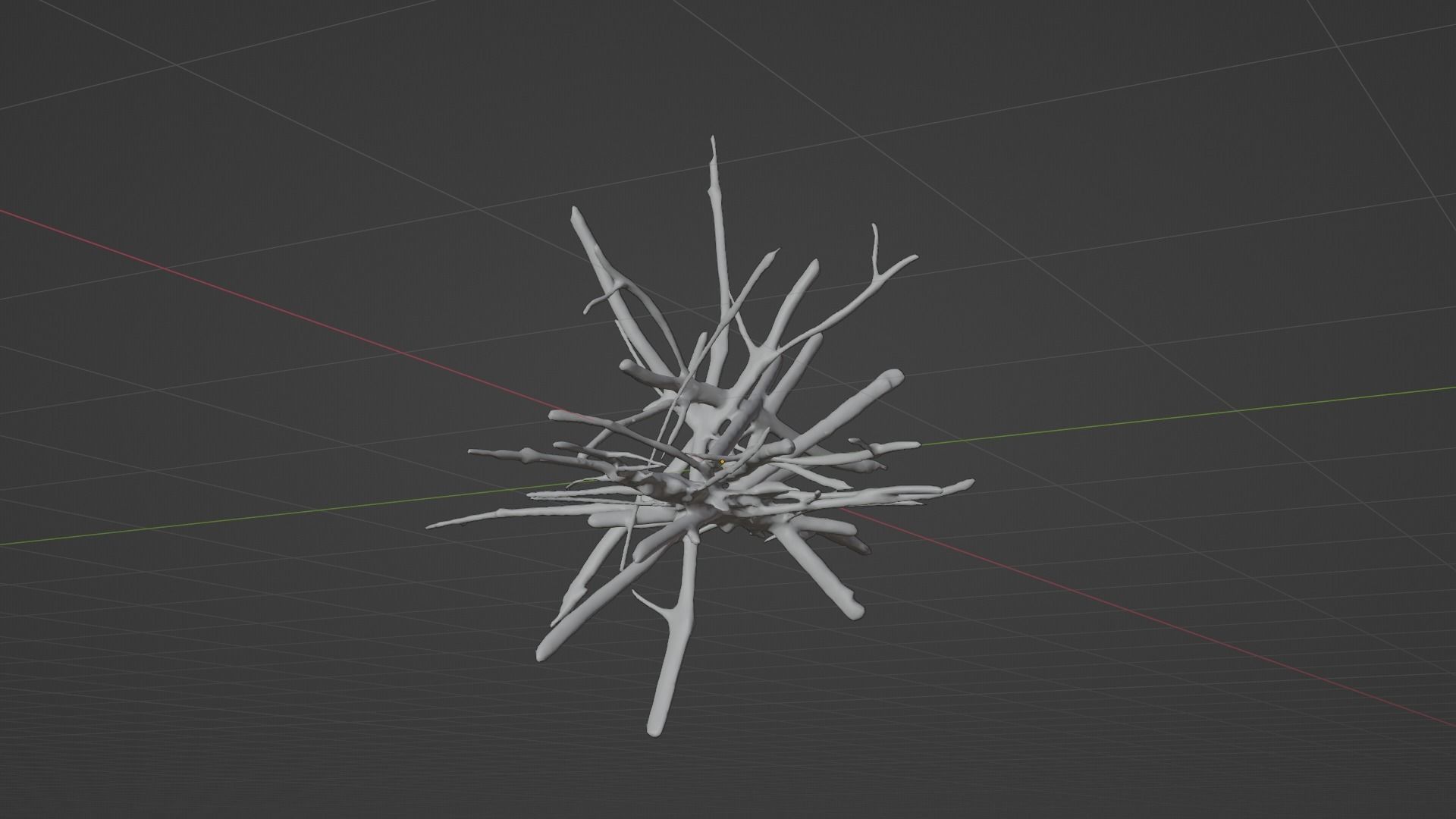 PBR bark ball scatter sticks heap Low-poly 3D model_10