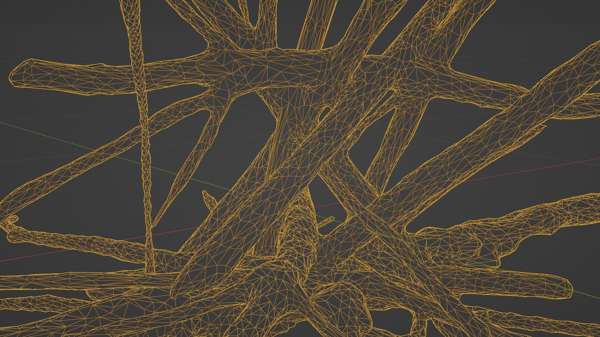 PBR bark ball scatter sticks heap Low-poly 3D model_8