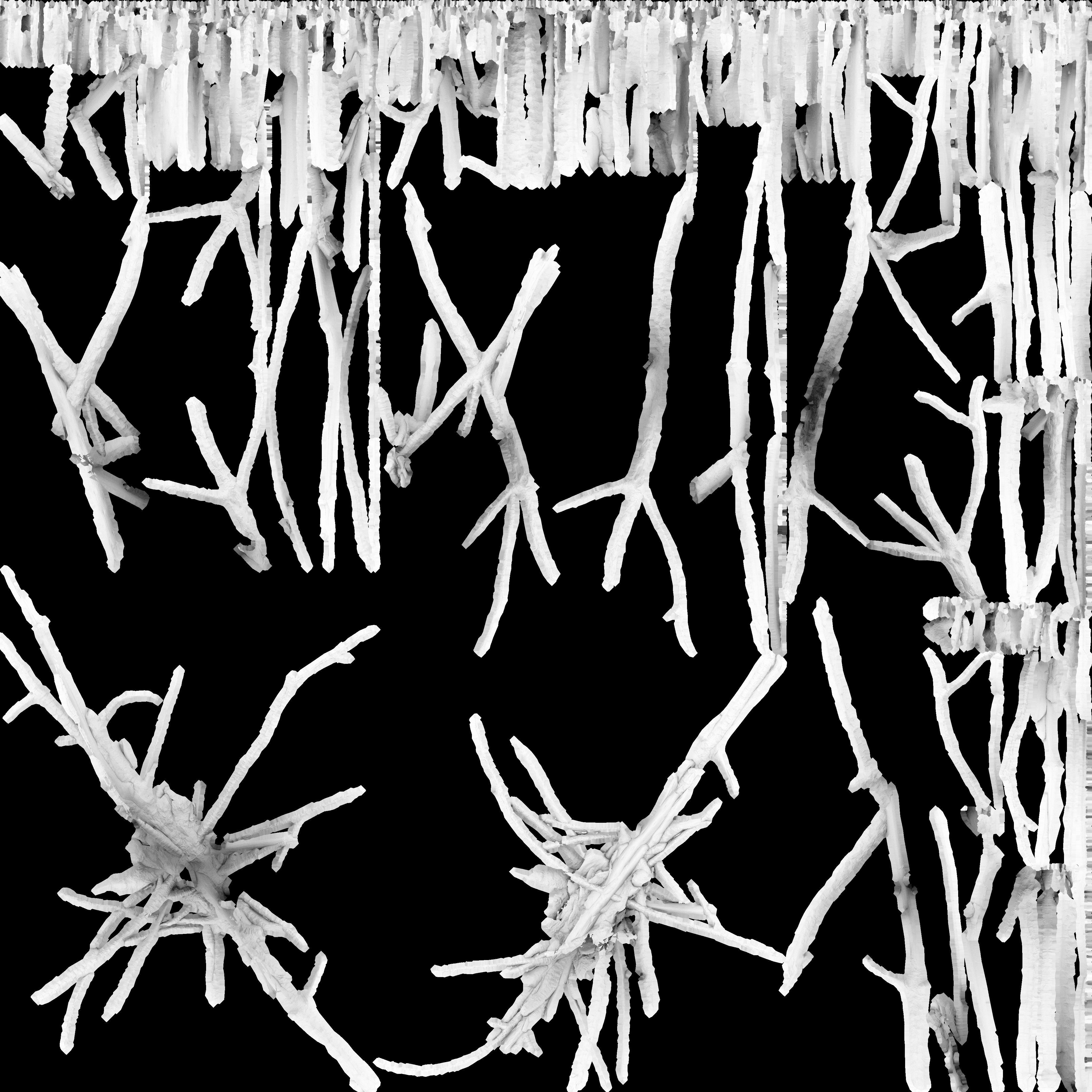 PBR bark ball scatter sticks heap Low-poly 3D model_12