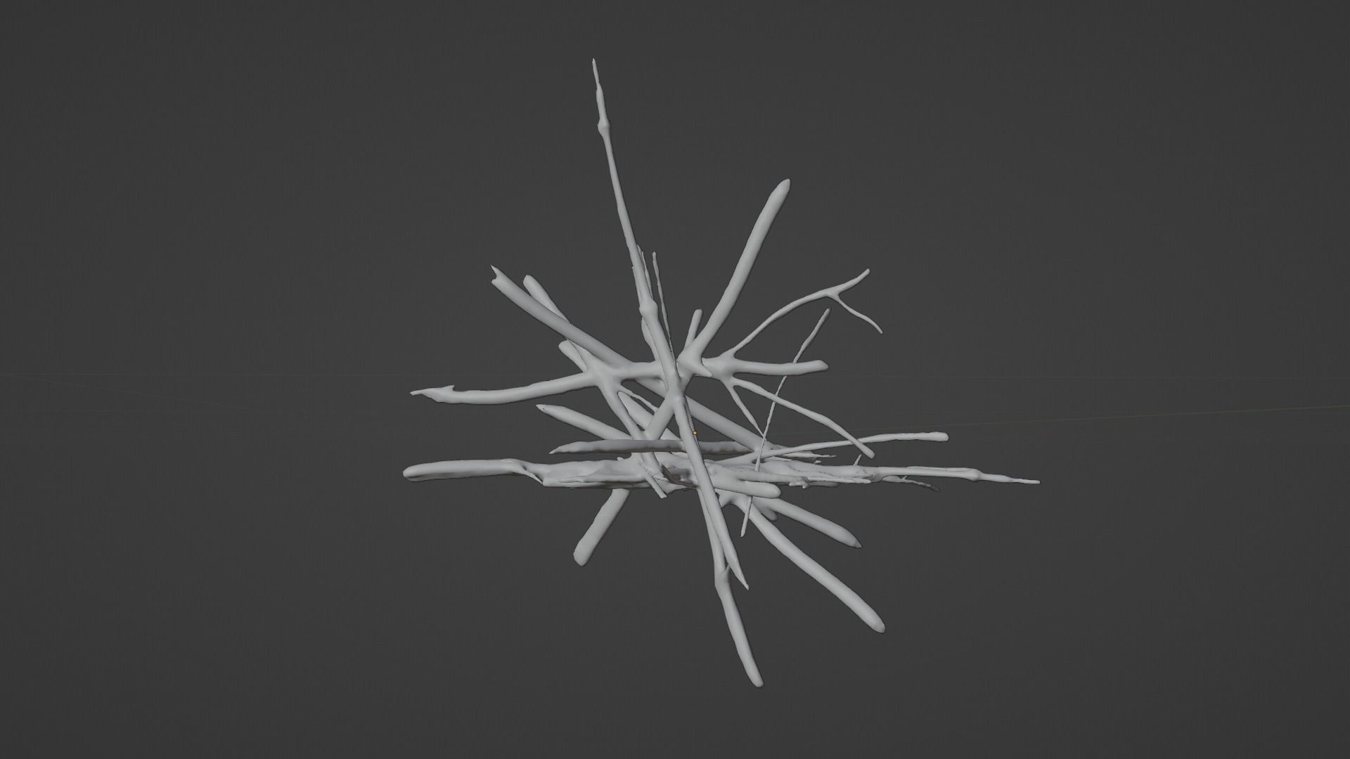 PBR bark ball scatter sticks heap Low-poly 3D model_4