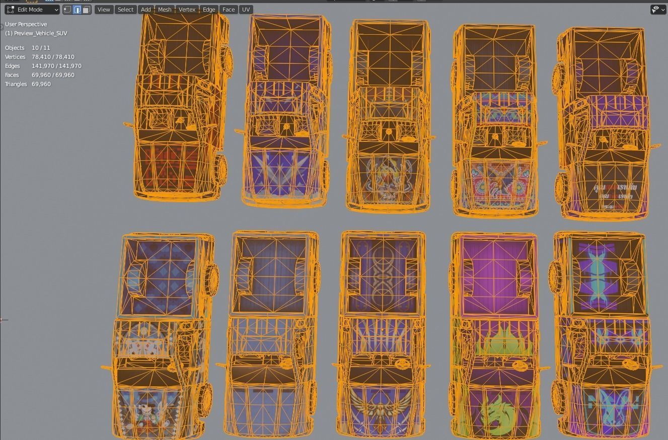 Vehicle car SUV 20x 3D model_8