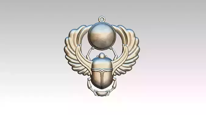 Escarabajo egyptian scarab with wings