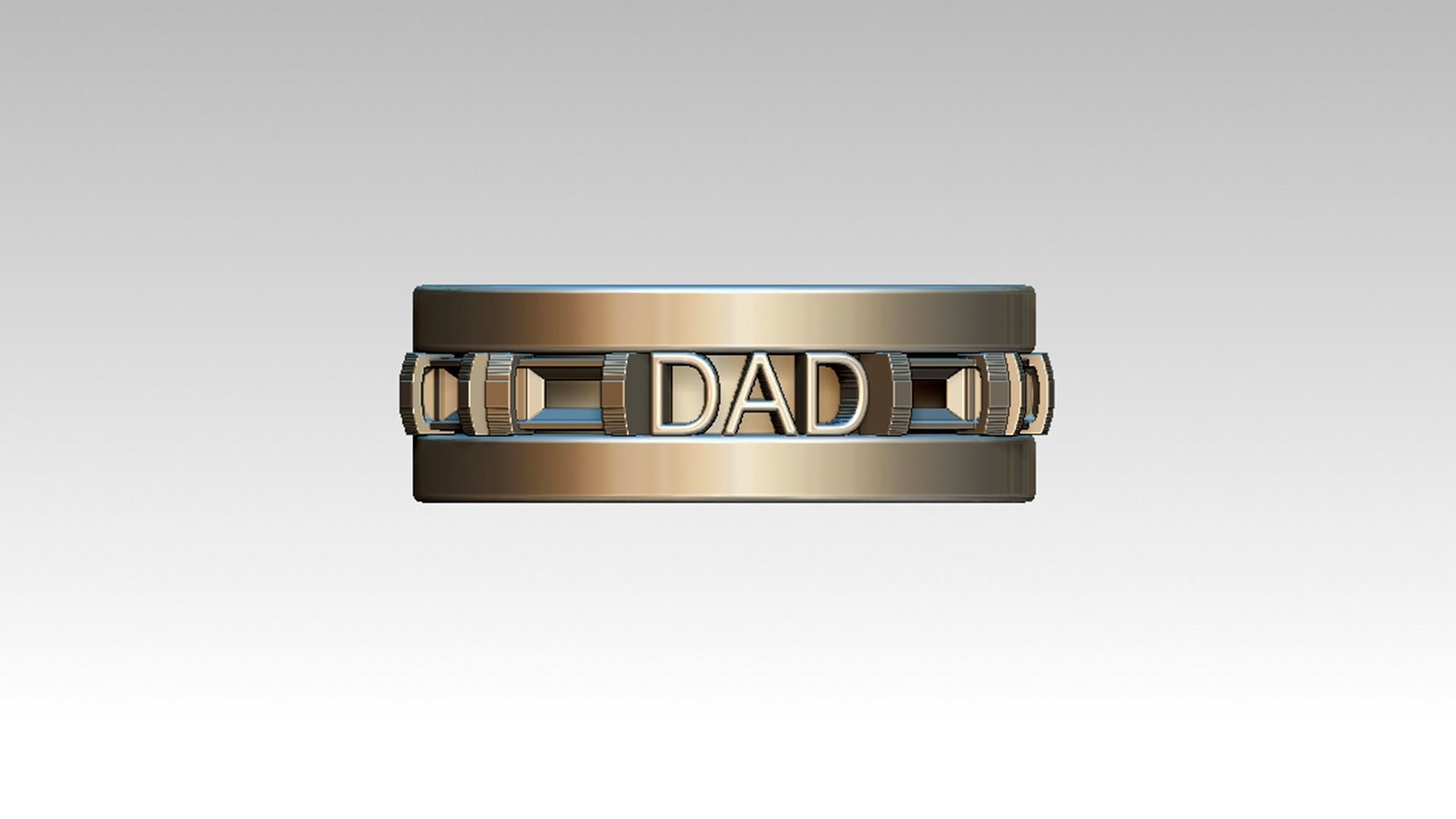 Dad ring  3D print model_1