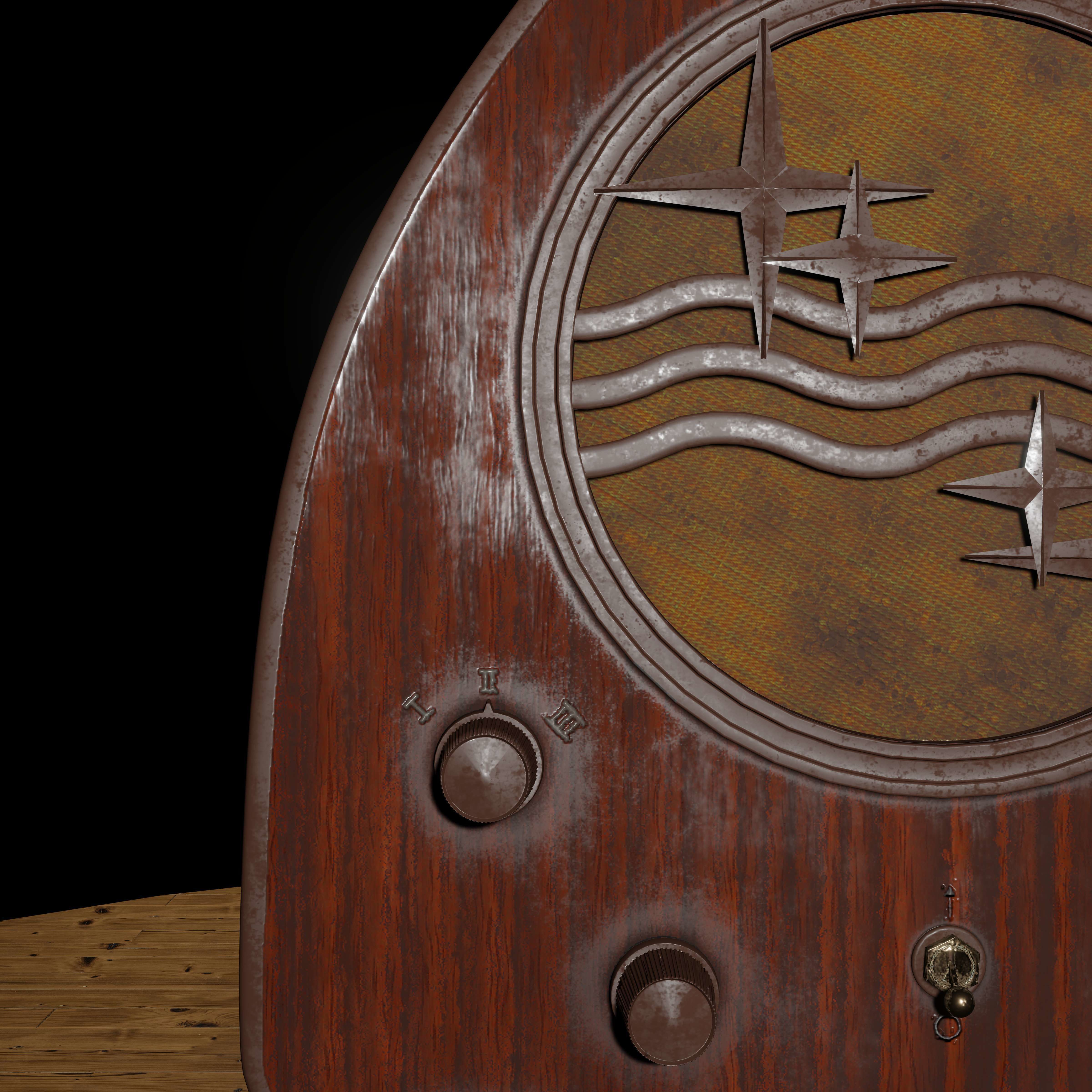 Philips art deco radio 3D model_3