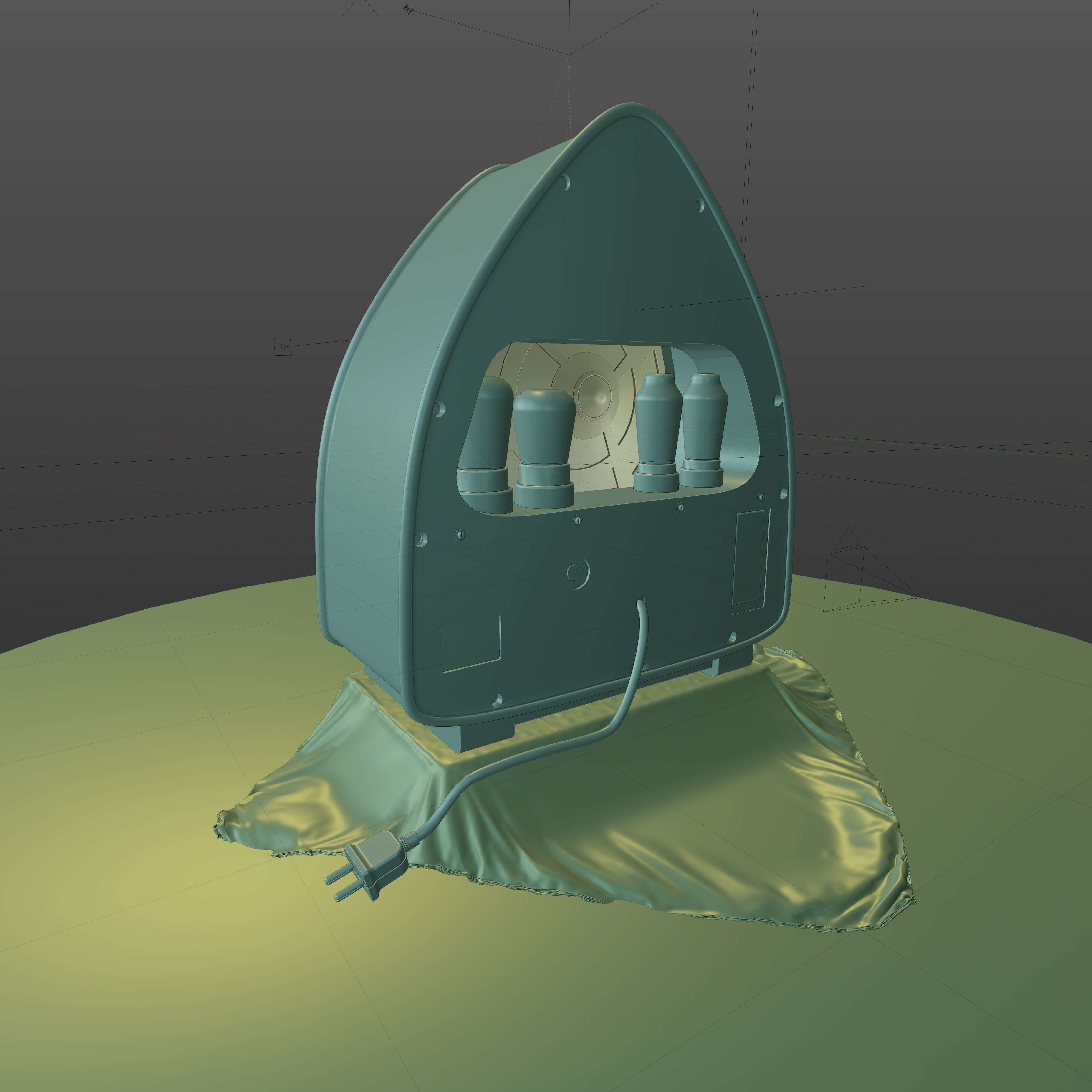 Philips art deco radio 3D model_8