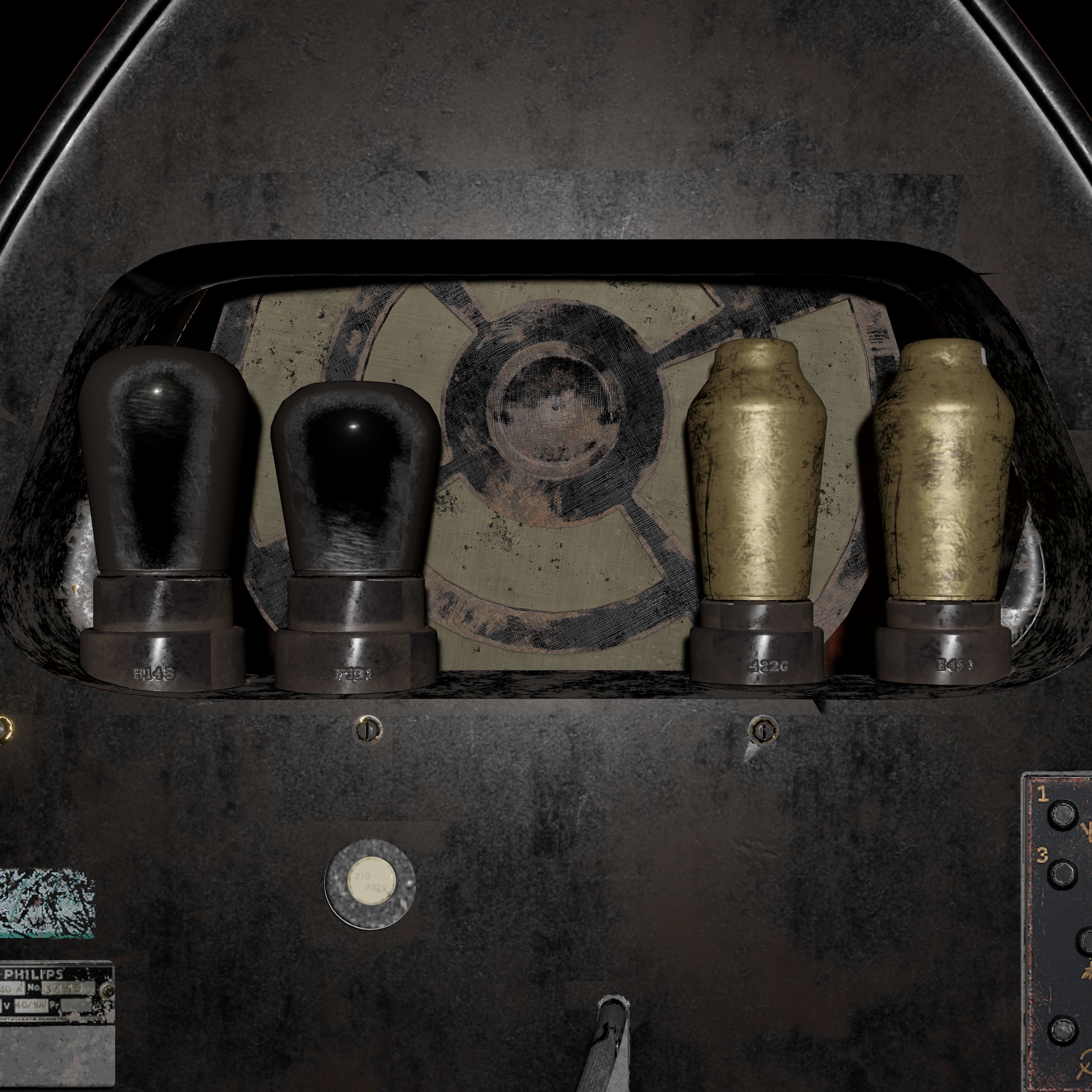 Philips art deco radio 3D model_4