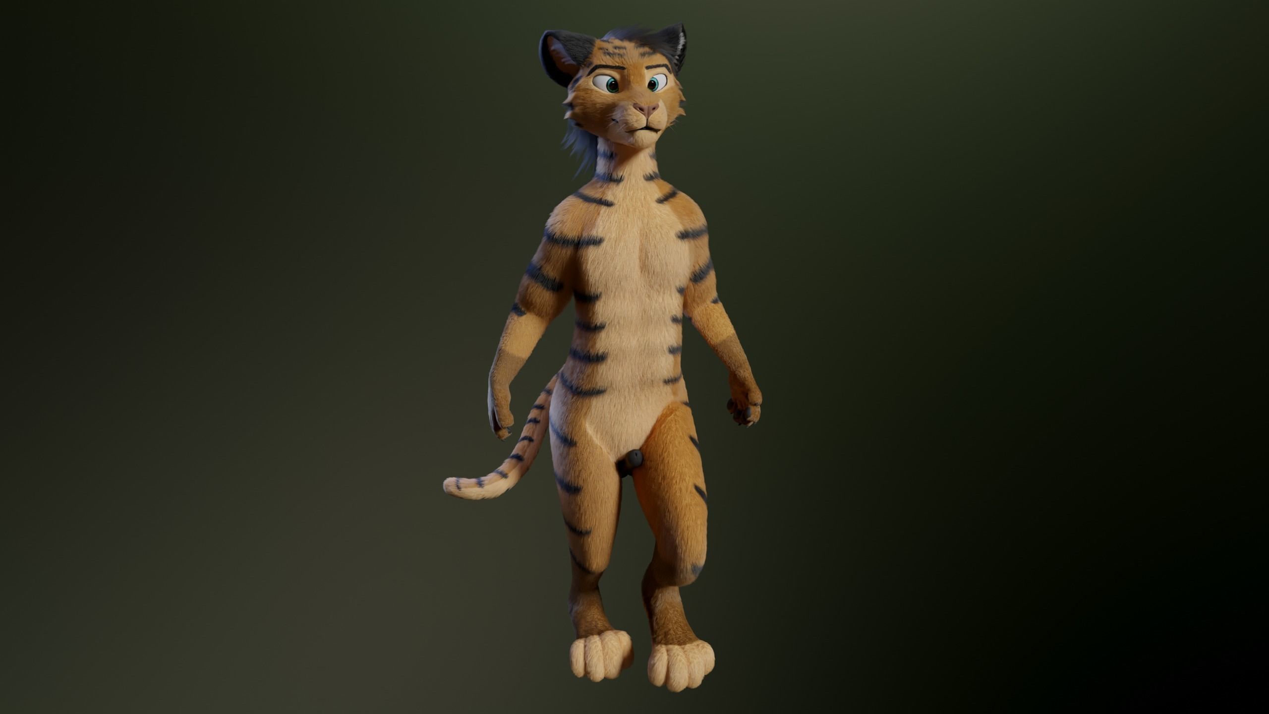 Deimos Anthro Tiger 3D model_25