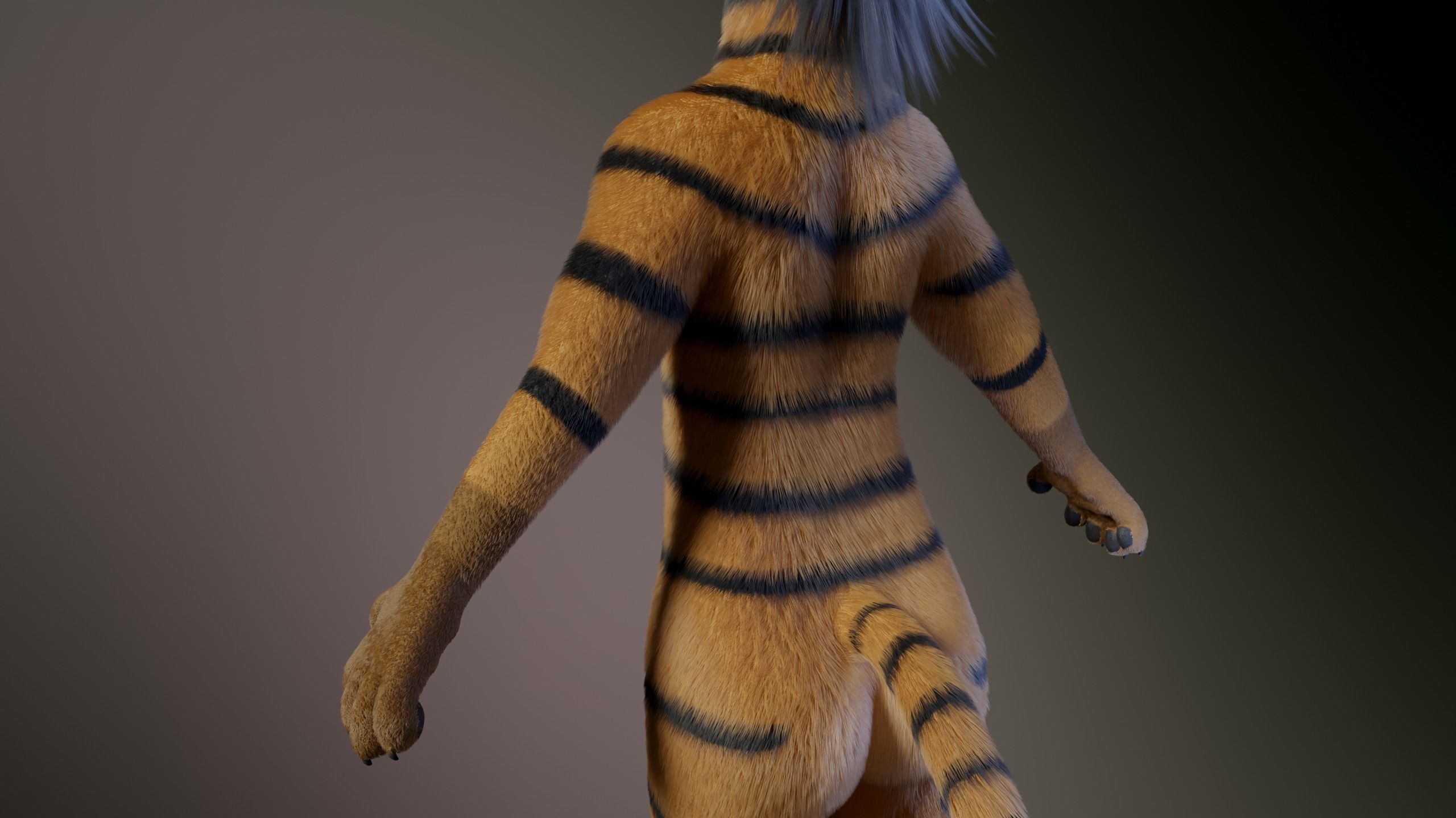 Deimos Anthro Tiger 3D model_8
