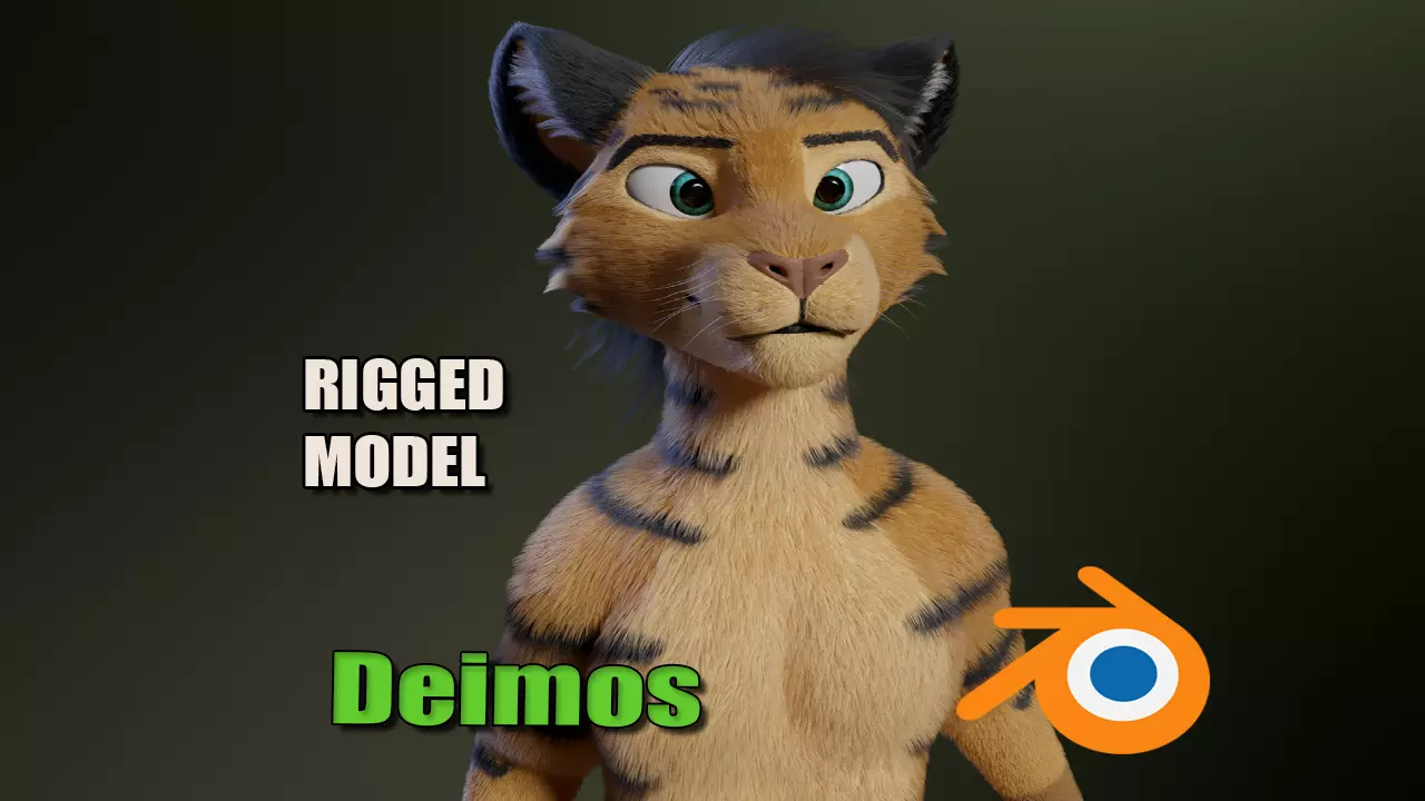 Deimos Anthro Tiger 3D model_0