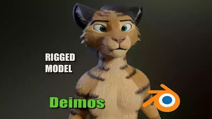 Deimos Anthro Tiger 3D model