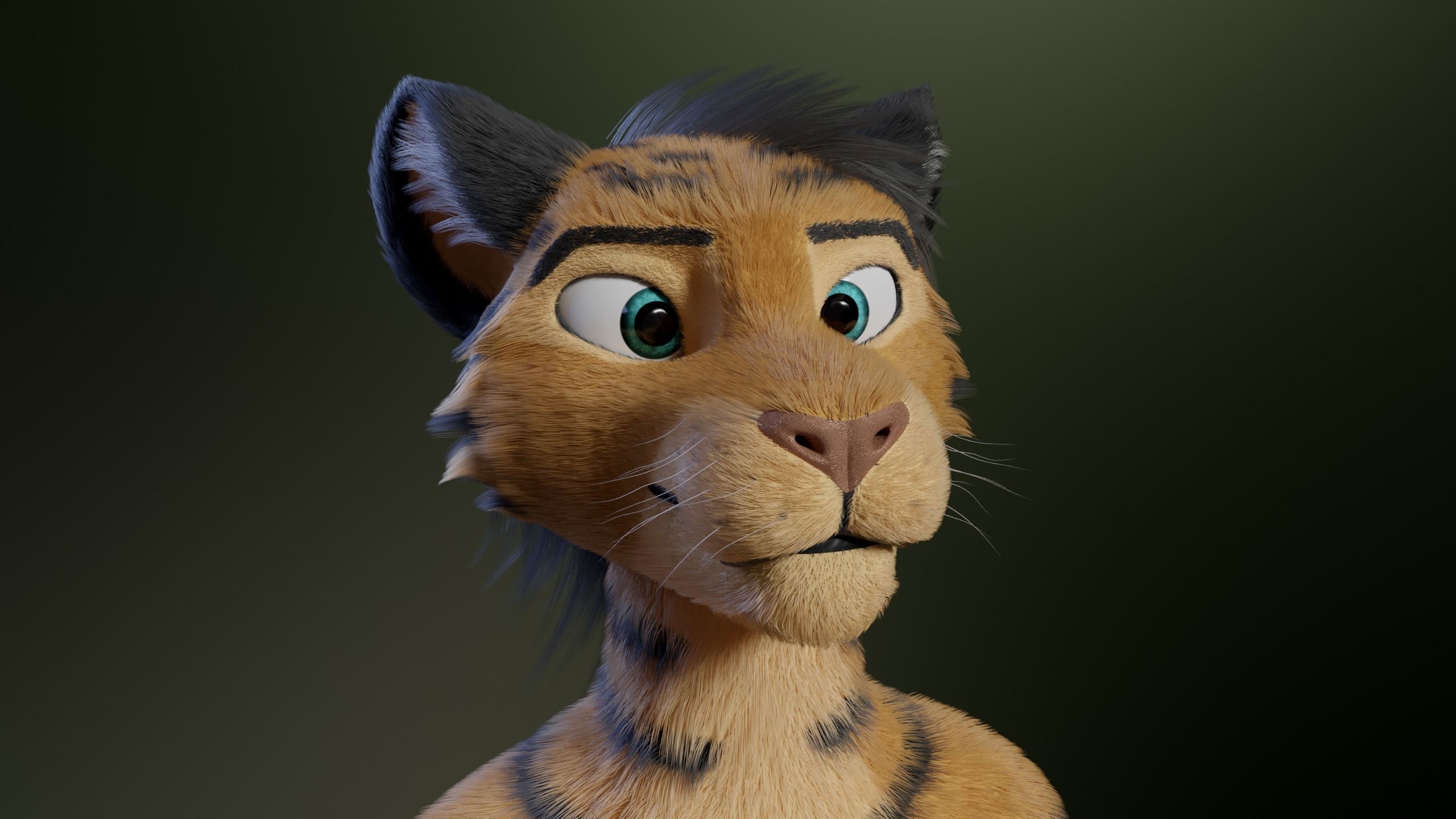 Deimos Anthro Tiger 3D model_2