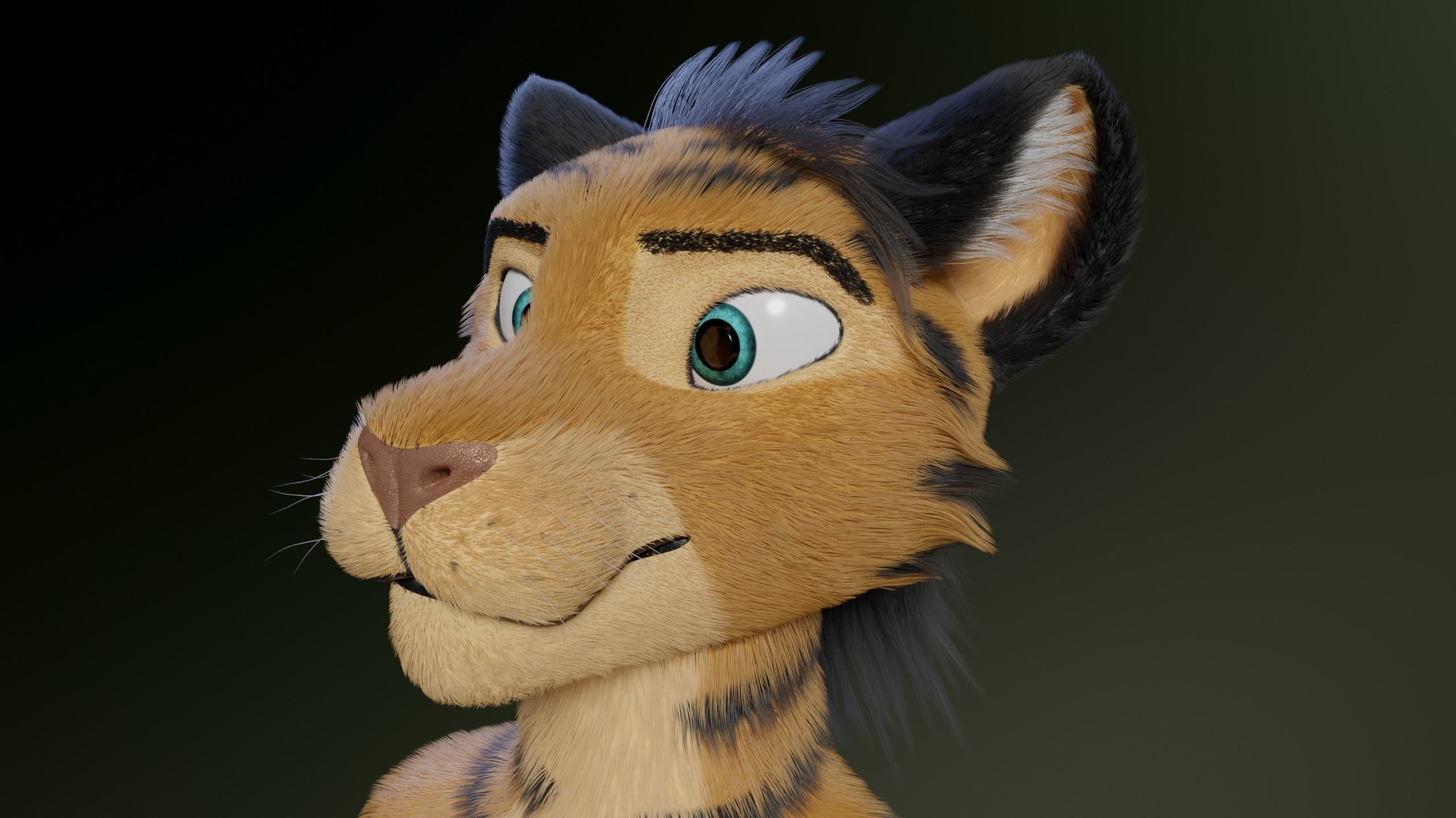 Deimos Anthro Tiger 3D model_4