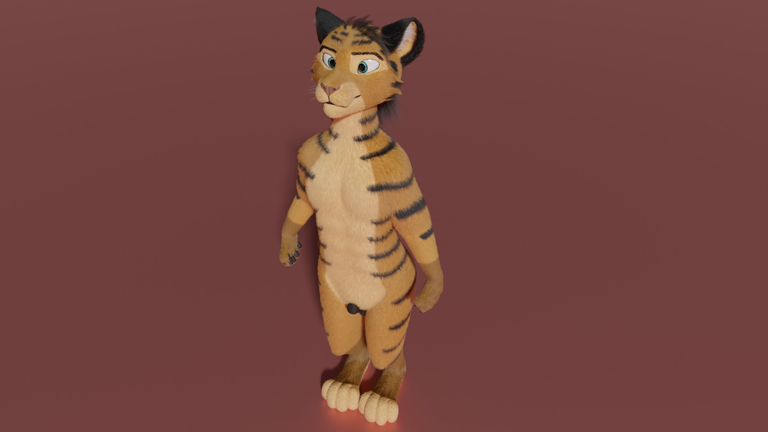 Deimos Anthro Tiger 3D model_34