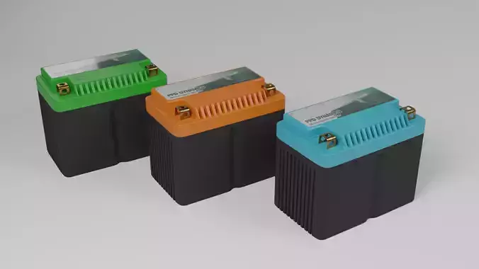 Motorcycle Battery Free 3D model