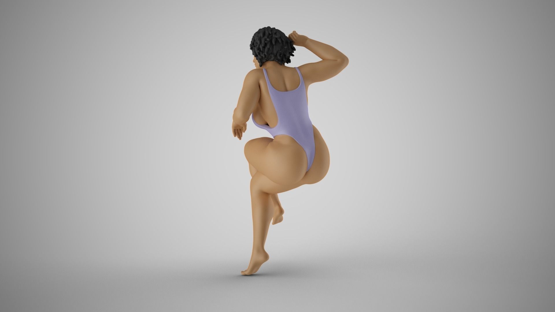 Girl Sitting in Club 3D print model_8