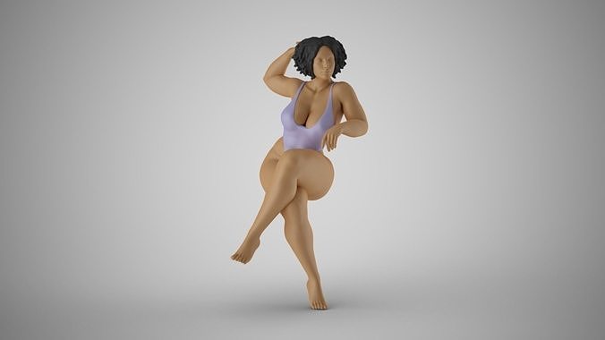 Girl Sitting in Club 3D print model