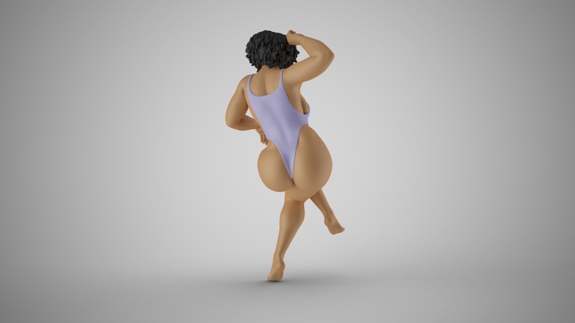 Girl Sitting in Club 3D print model_7