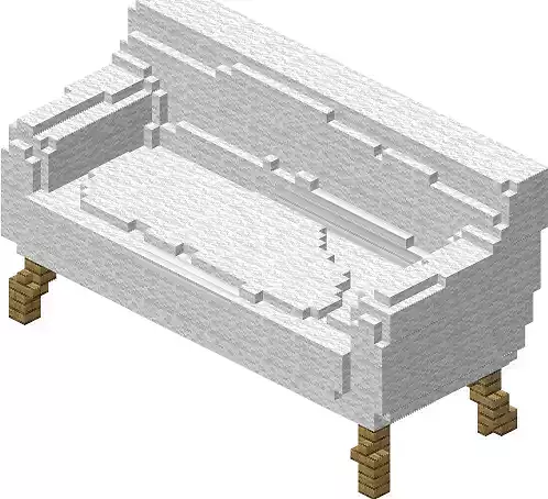 Minecraft White Oak Couch