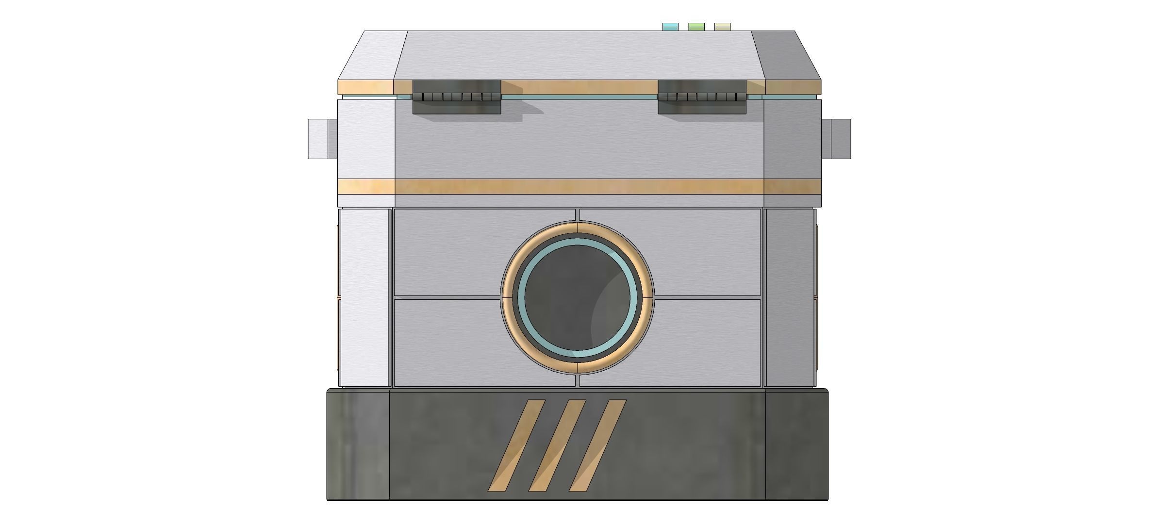 Sci fi small Crate 002 Free 3D model_3