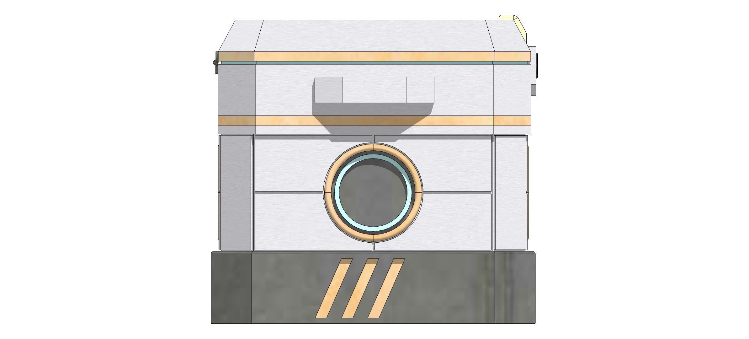 Sci fi small Crate 002 Free 3D model_4