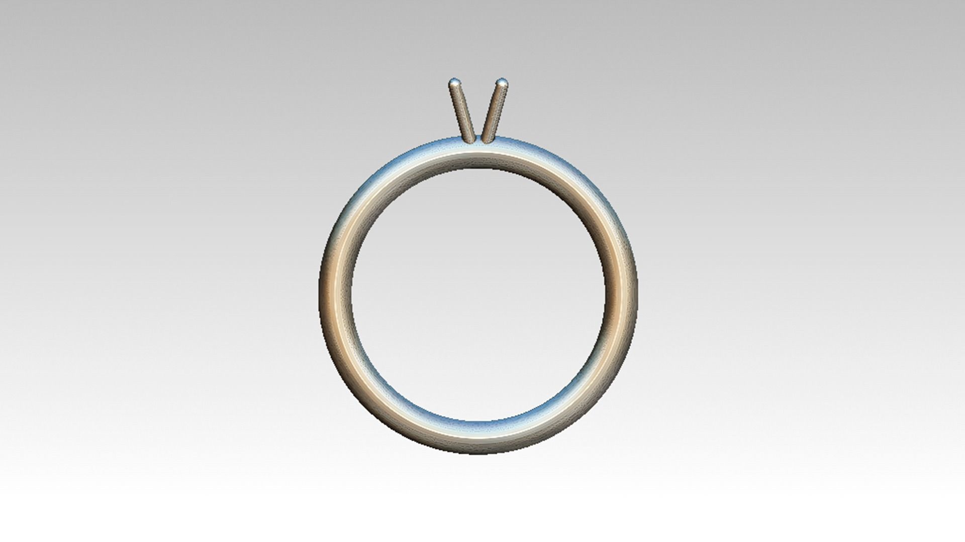 Solitario ring 3D print model_1
