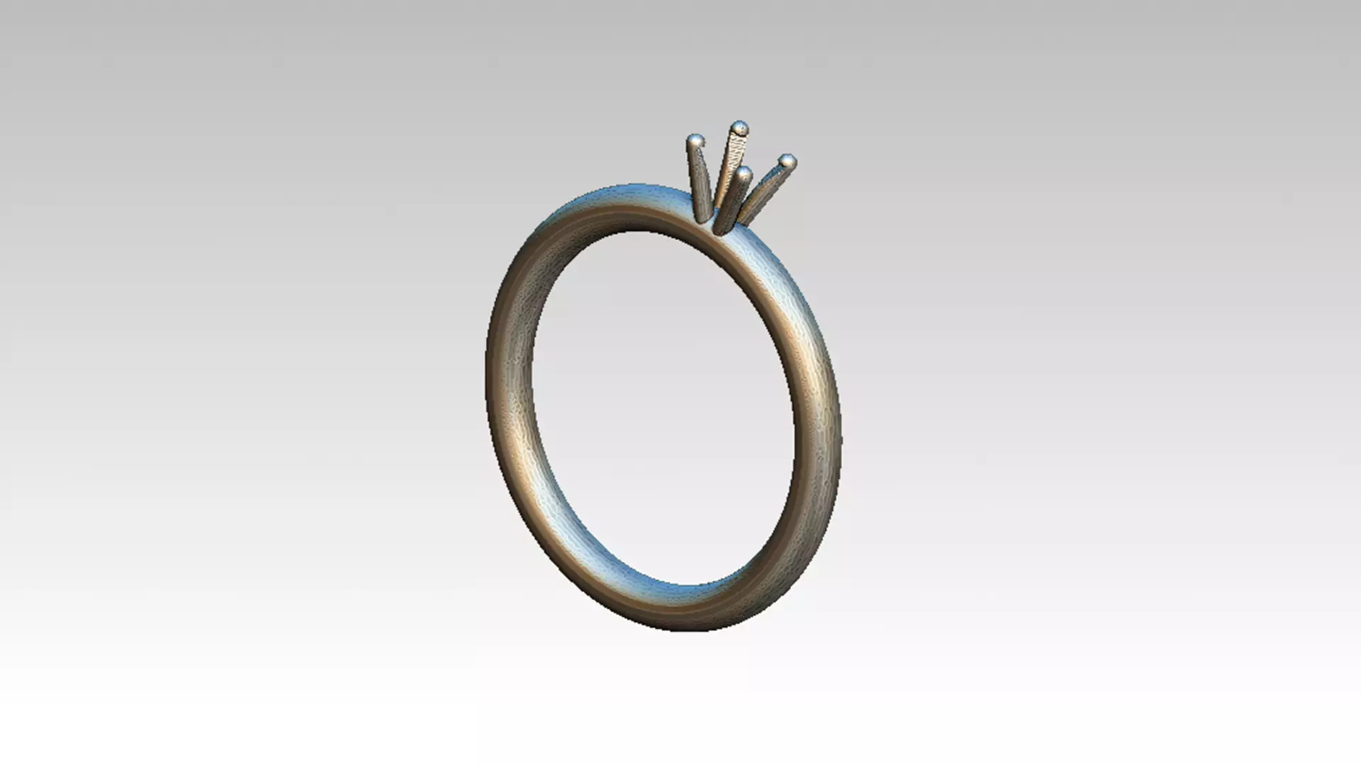 Solitario ring 3D print model_0
